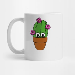 Cute Cactus Design #325: Cactus With Pretty Flowers Mug